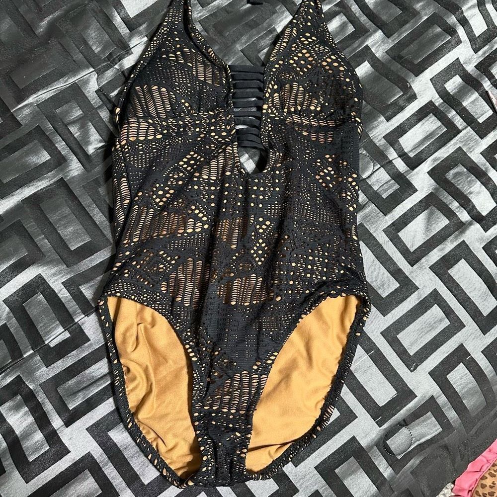 Mossismo mesh type nude underlay women’s one piece